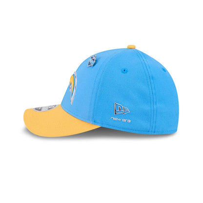 Pictured is this NFL Draft 2026 LA Chargers 39THIRTY M-Crown Stretch Fit cap in blue. 5