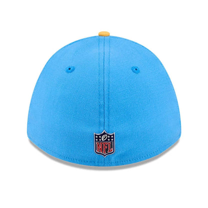 Pictured is this NFL Draft 2026 LA Chargers 39THIRTY M-Crown Stretch Fit cap in blue. 4