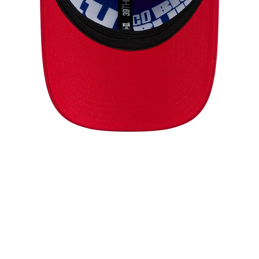 Pictured is this NFL Draft 2026 New York Giants 39THIRTY M-Crown Stretch Fit cap in blue. 8