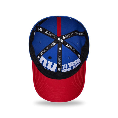 Pictured is this NFL Draft 2026 New York Giants 39THIRTY M-Crown Stretch Fit cap in blue. 2