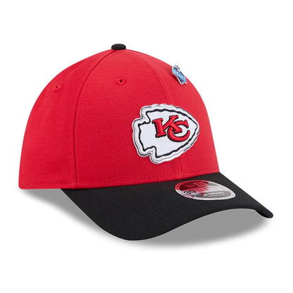 Pictured is this NFL Draft 2026 Kansas City Chiefs 39THIRTY M-Crown Stretch Fit cap in red. 4