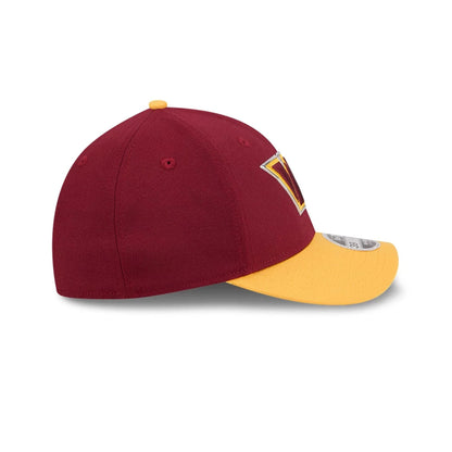 Pictured is this NFL Draft 2026 Washington Commanders 39THIRTY M-Crown Stretch Fit cap in dark red. 6