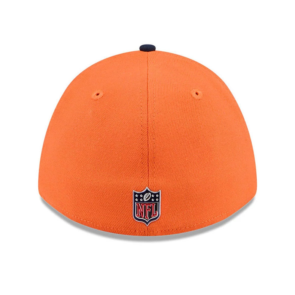 Pictured is this NFL Draft 2026 Denver Broncos 39THIRTY M-Crown Stretch Fit cap in orange. 5