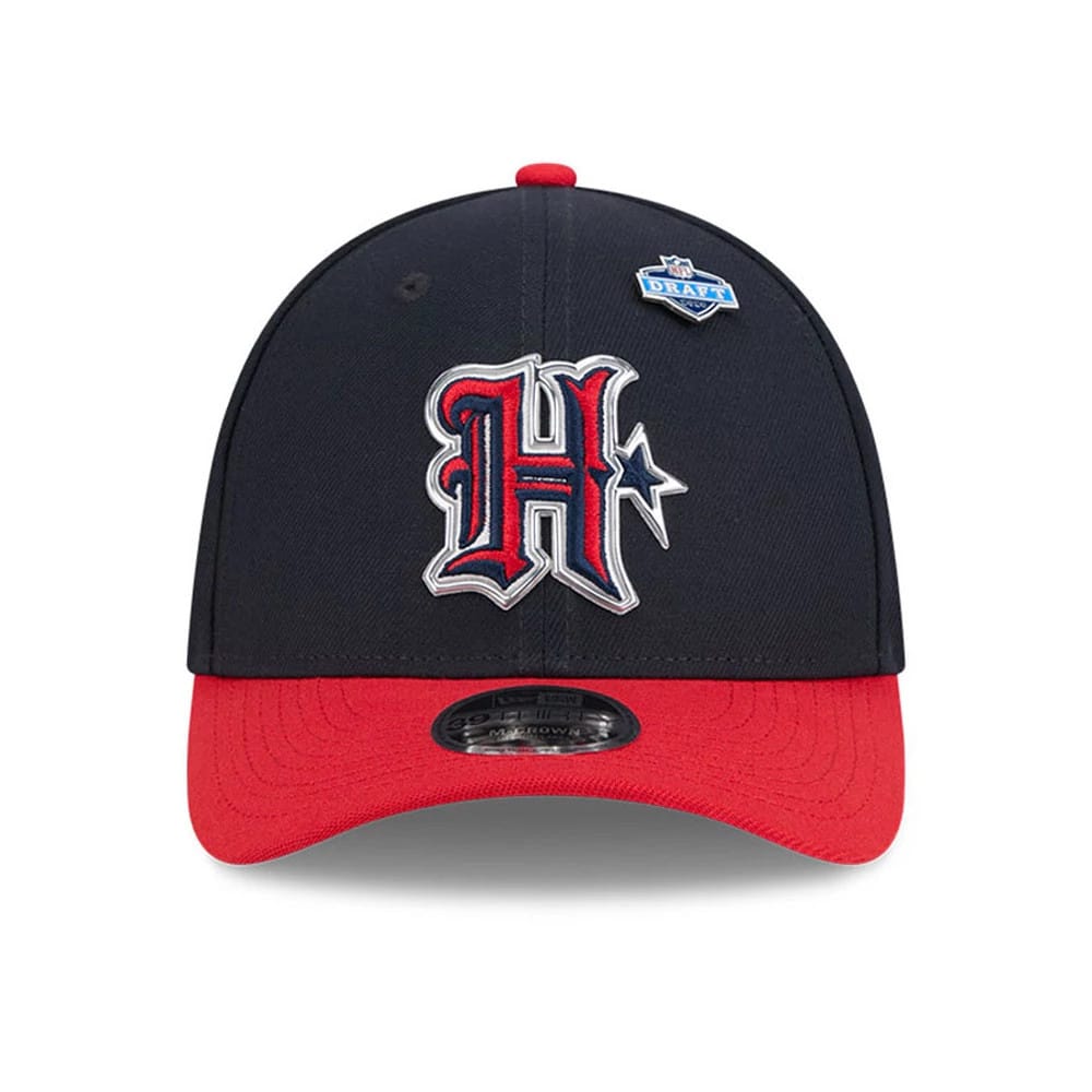 Pictured is this NFL Draft 2026 Houston Texans 39THIRTY M-Crown Stretch Fit cap in navy. 2