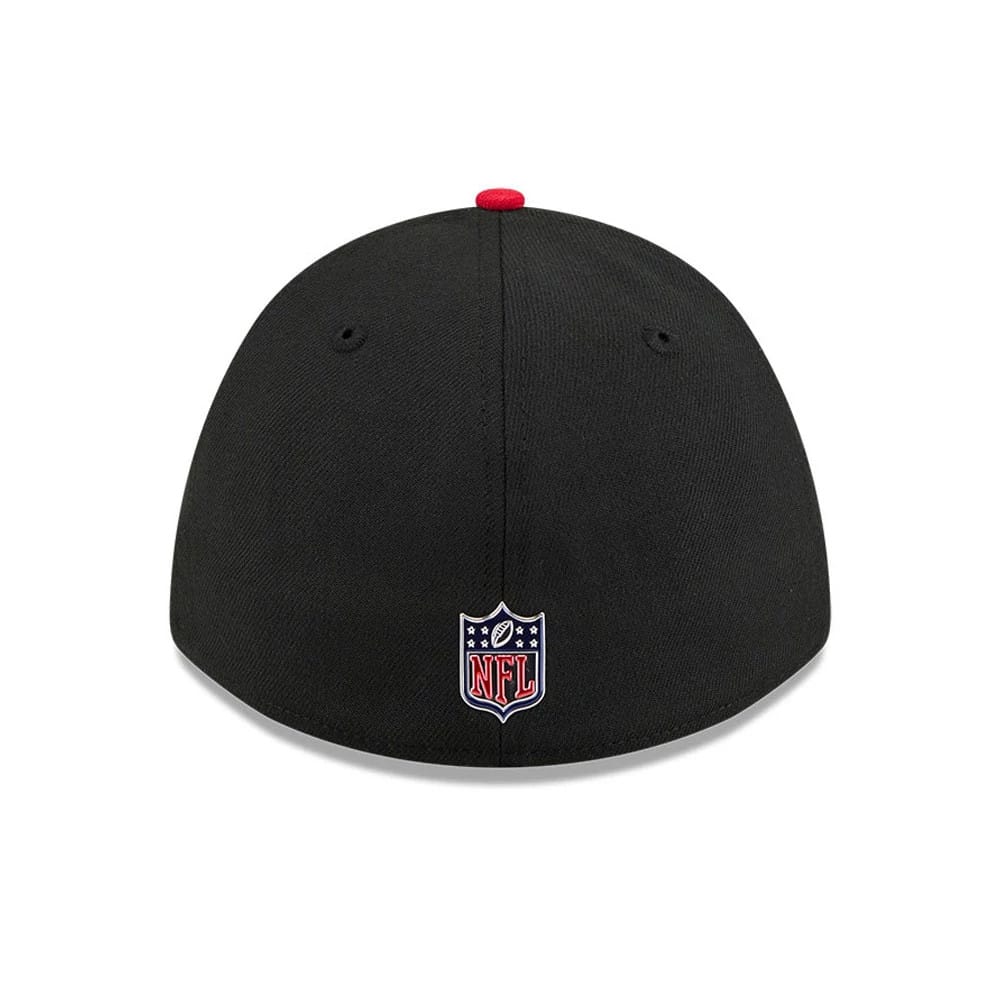 Pictured is this NFL Draft 2026 Atlanta Falcons 39THIRTY M-Crown Stretch Fit cap in black. 5