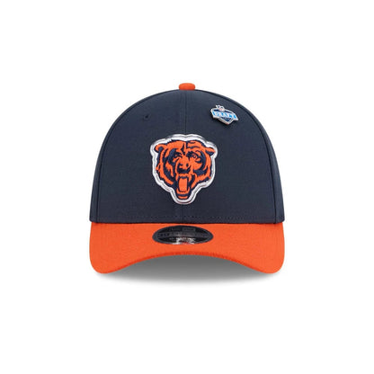 Pictured is this NFL Draft 2026 Chicago Bears 39THIRTY M-Crown Stretch Fit cap in navy. 2