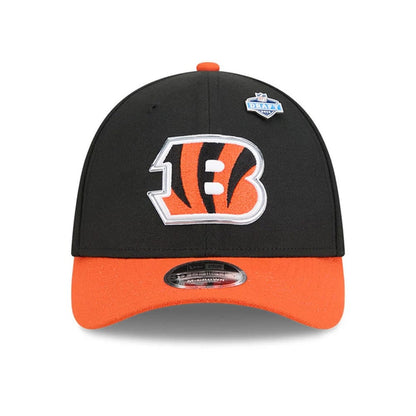Pictured is this NFL Draft 2026 Cincinnati Bengals 39THIRTY M-Crown Stretch Fit cap in black. 3