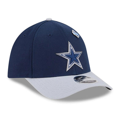 Pictured is this NFL Draft 2026 Dallas Cowboys 39THIRTY M-Crown Stretch Fit cap in dark blue. 4