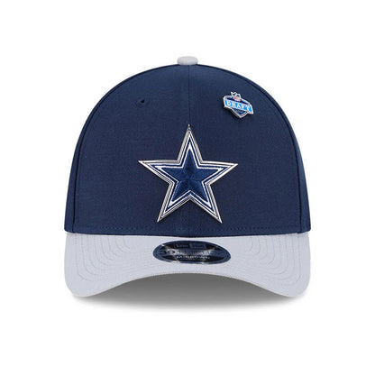 Pictured is this NFL Draft 2026 Dallas Cowboys 39THIRTY M-Crown Stretch Fit cap in dark blue. 3