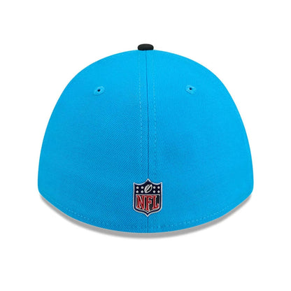 Pictured is this NFL Draft 2026 Carolina Panthers 39THIRTY M-Crown Stretch Fit cap in blue. 5