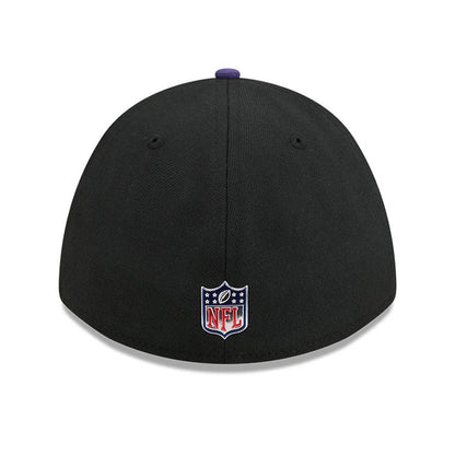 Pictured is this NFL Draft 2026 Baltimore Ravens 39THIRTY M-Crown Stretch Fit cap in black. 5
