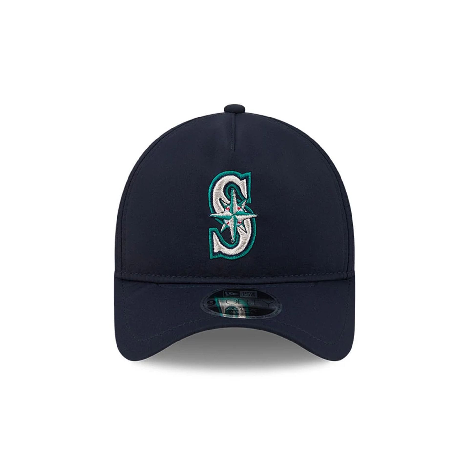 Pictured is this MLB Quickstrike Seattle Mariners 9FORTY Apex cap in navy. 2