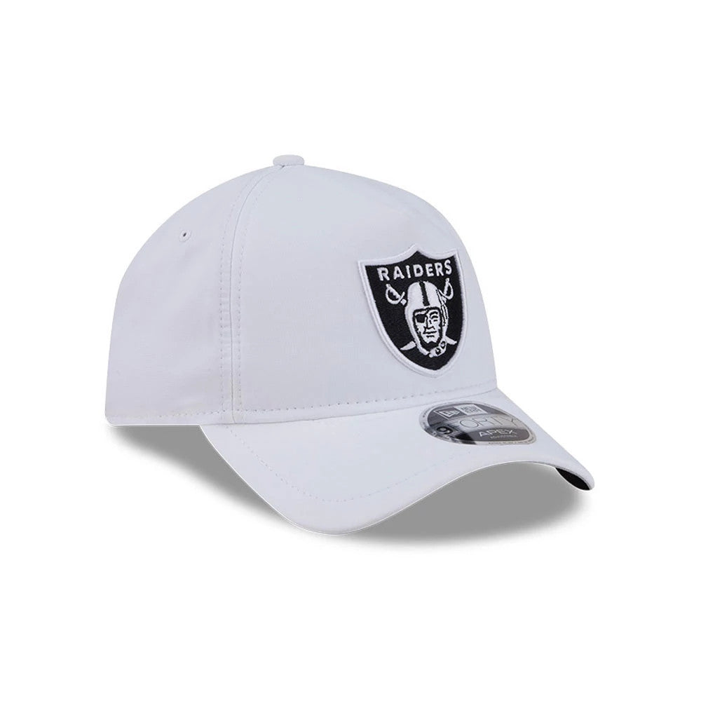 Pictured is this NFL Quickstrike Las Vegas Raiders 9FORTY Apex cap in white. 4