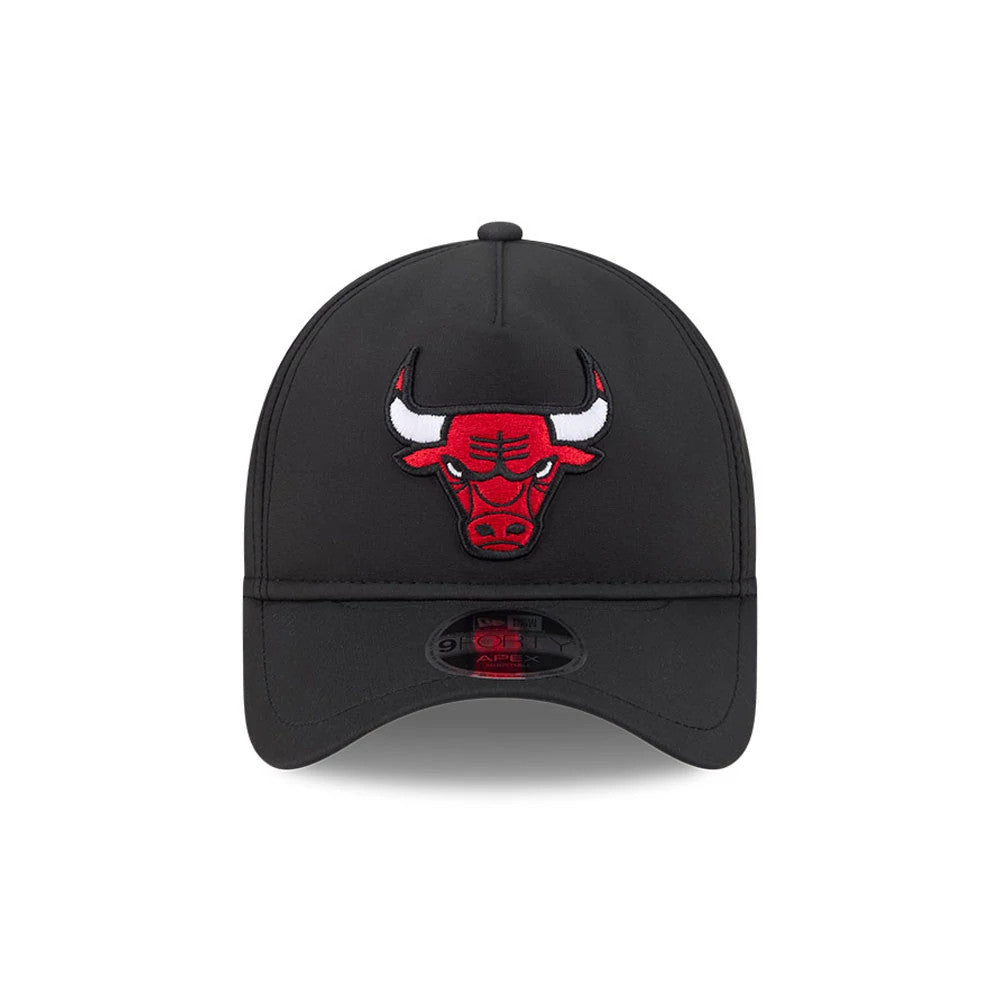 Pictured is this NBA Quickstrike Core Chicago Bulls 9FORTY Apex cap in black. 2