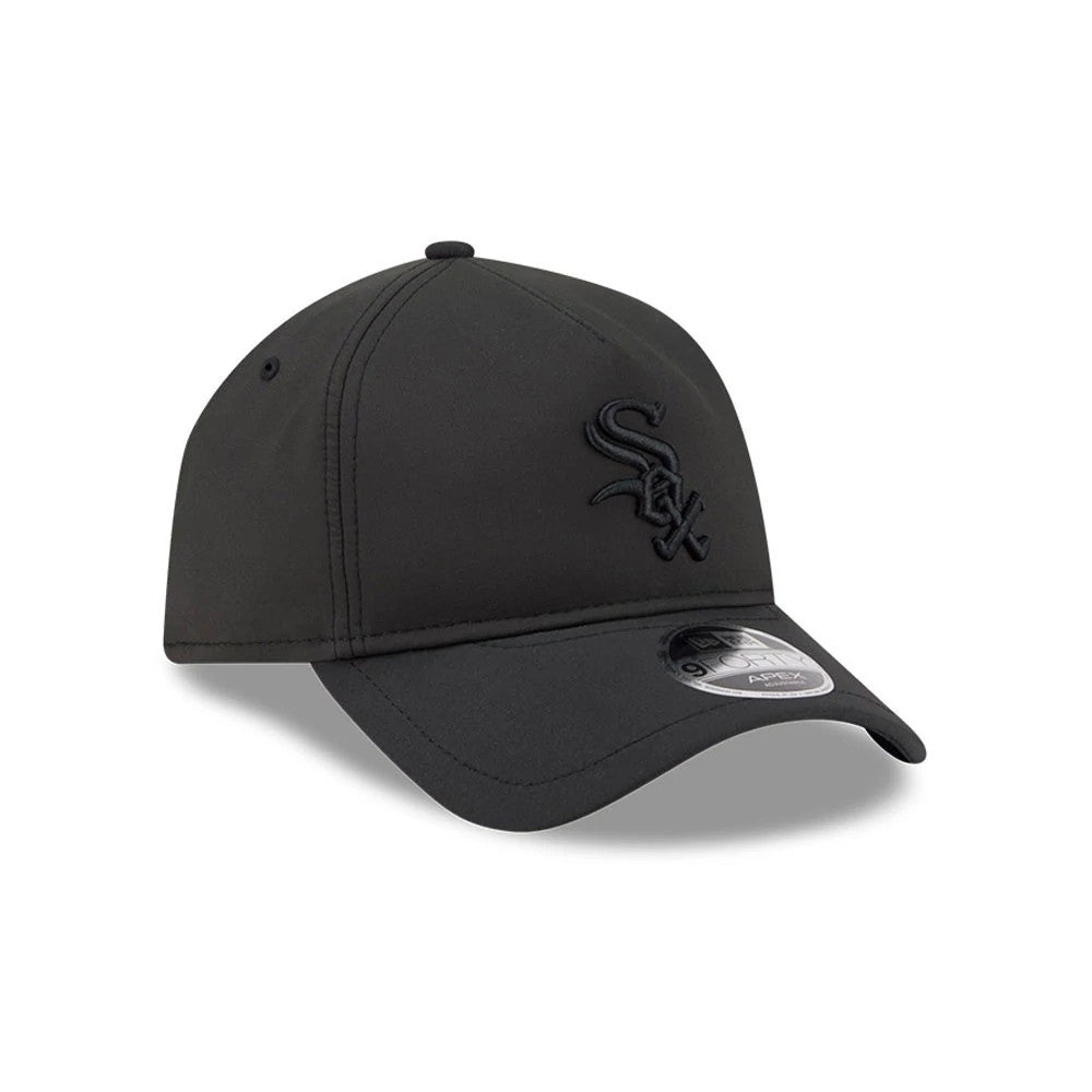 Pictured is this MLB Quickstrike Chicago White Sox 9FORTY Apex cap in black on black. 3