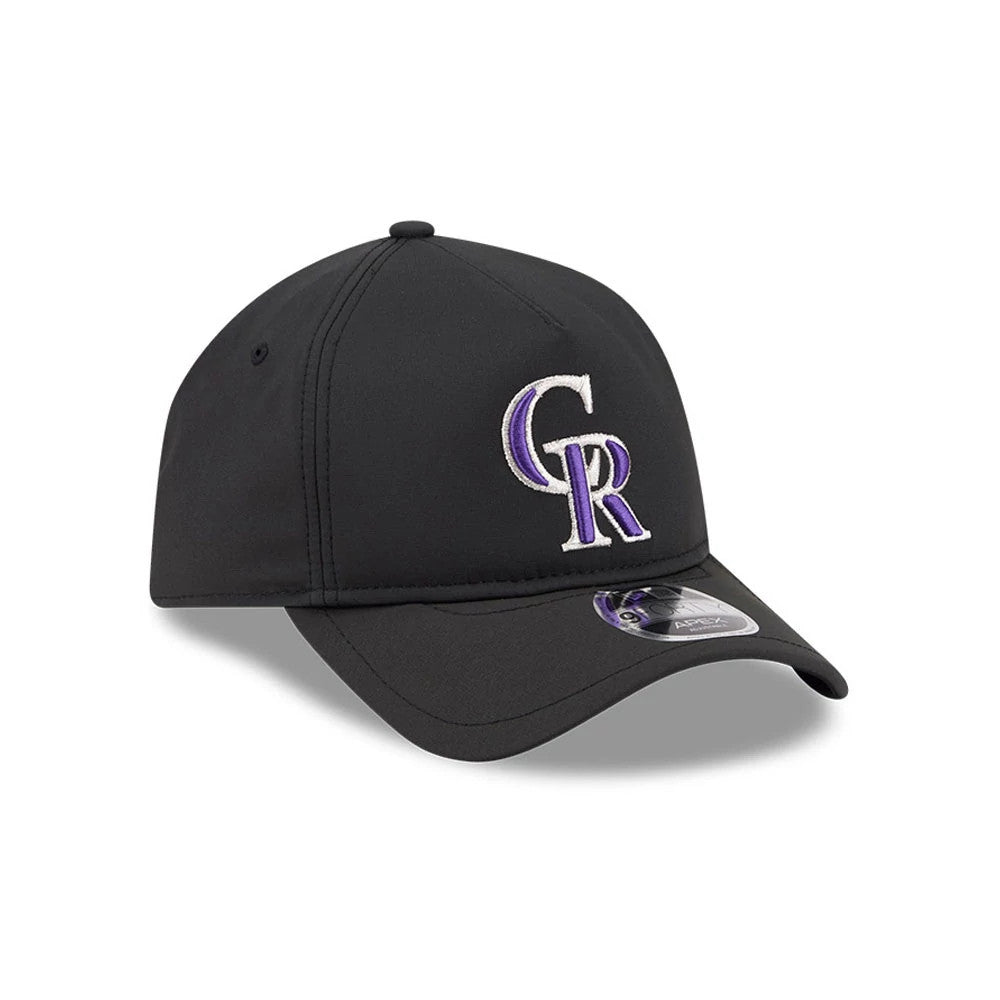 Pictured is this MLB Quickstrike Colorado Rockies 9FORTY Apex cap in black. 3