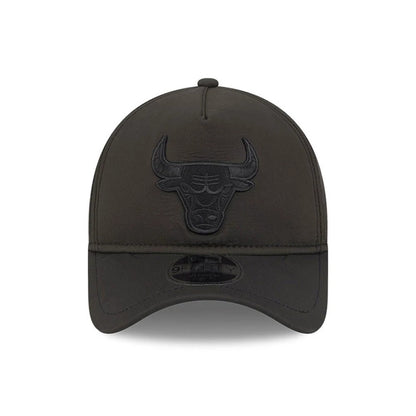 Pictured is this NBA Quickstrike Chicago Bulls 9FORTY Apex cap in black on black. 2