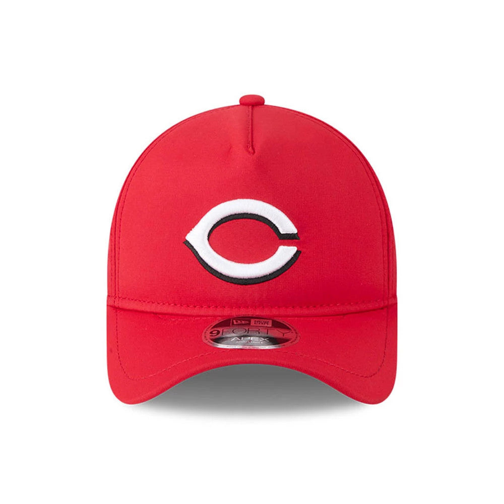 Pictured is this MLB Quickstrike Cincinnati Reds 9FORTY Apex cap in red. 3