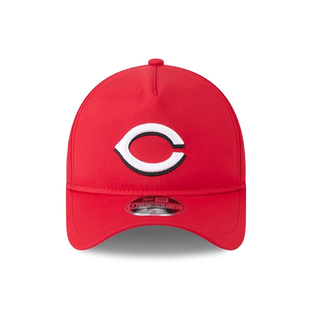 Pictured is this MLB Quickstrike Cincinnati Reds 9FORTY Apex cap in red. 3