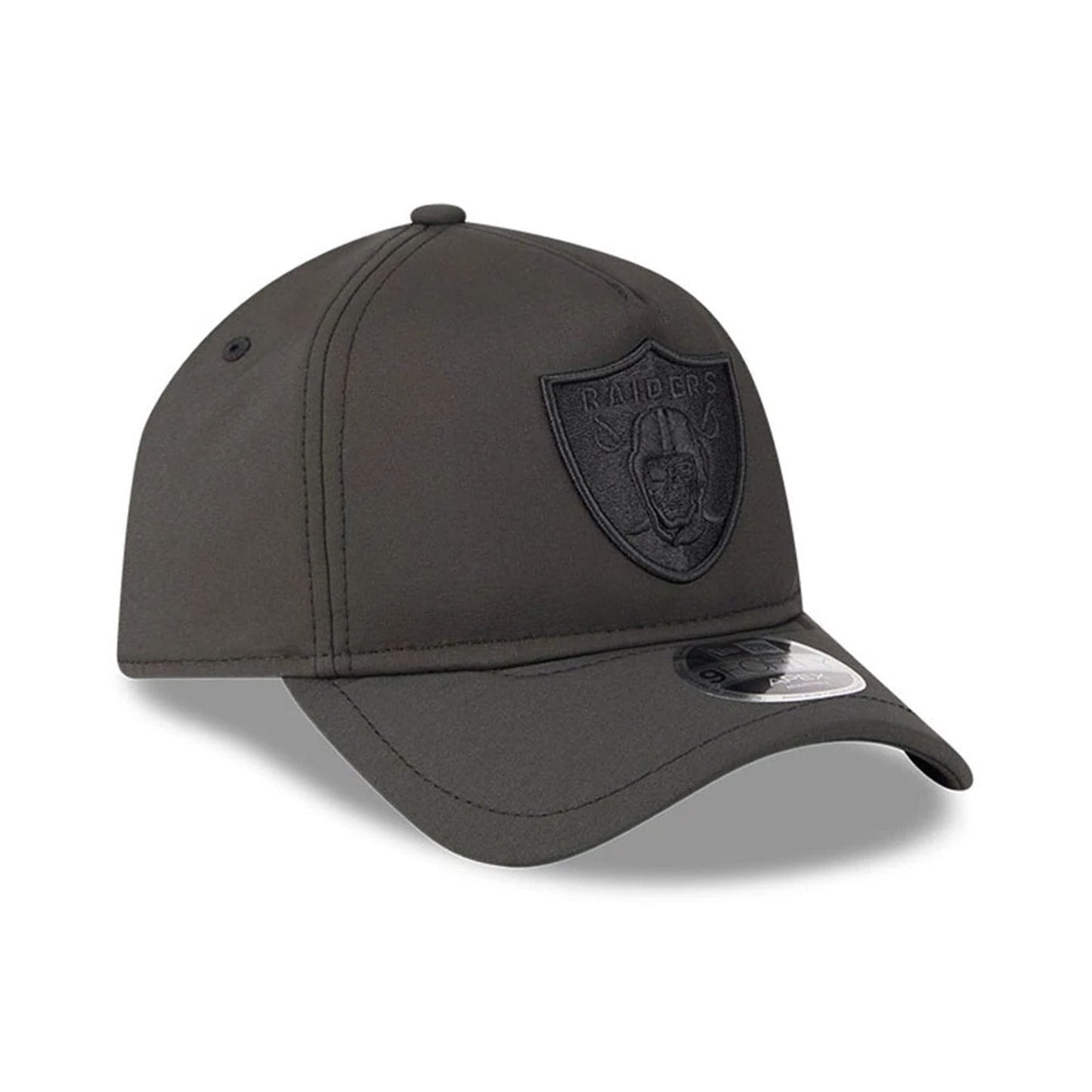 Pictured is this NFL Quickstrike Las Vegas Raiders 9FORTY Apex cap in black. 3