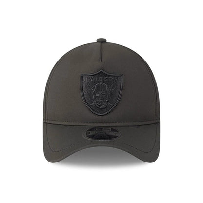 Pictured is this NFL Quickstrike Las Vegas Raiders 9FORTY Apex cap in black on black. 2