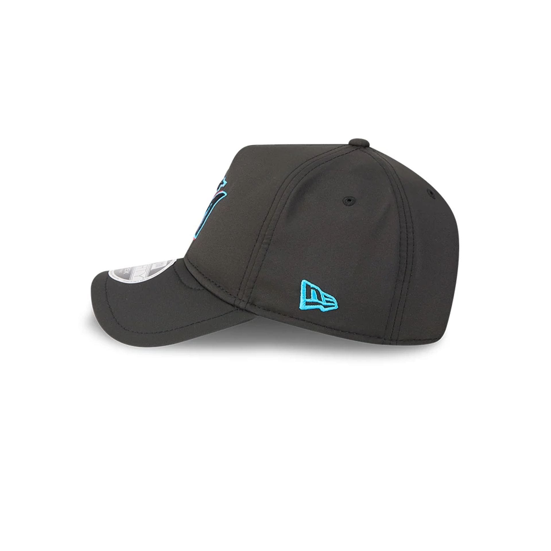 Pictured is this MLB Quickstrike Miami Marlins 9FORTY Apex cap in black. 5
