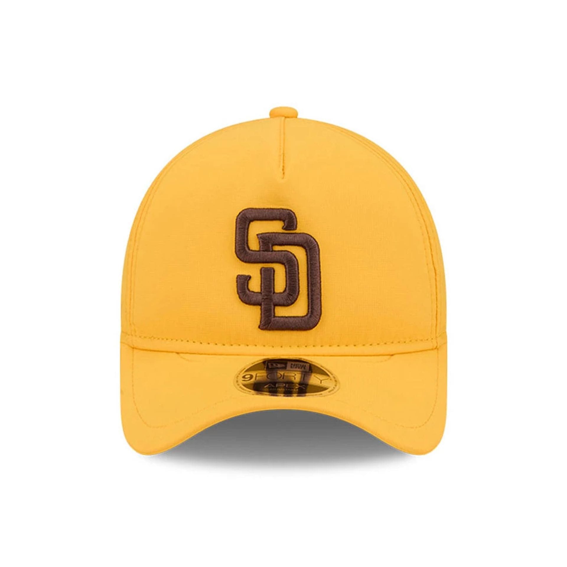 Pictured is this MLB Quickstrike San Diego Padres 9FORTY Apex cap in Yellow. 3