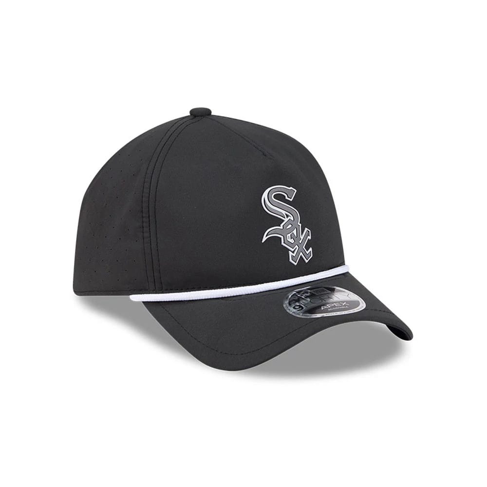Pictured is this MLB Quickstrike Chicago White Sox 9FORTY Apex cap in black. 3