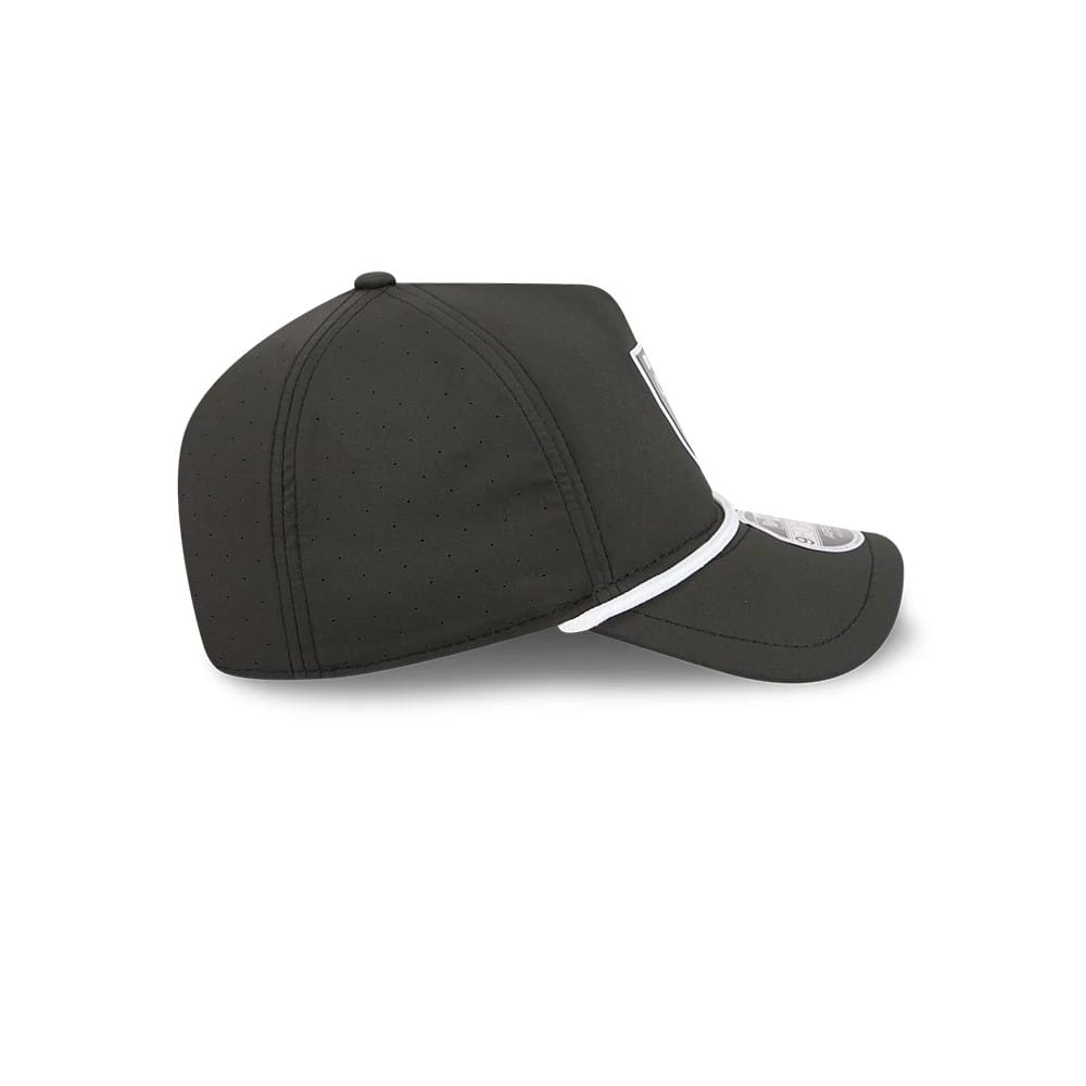 Pictured is this NFL Quickstrike Las Vegas Raiders 9FORTY Apex cap in black. 6