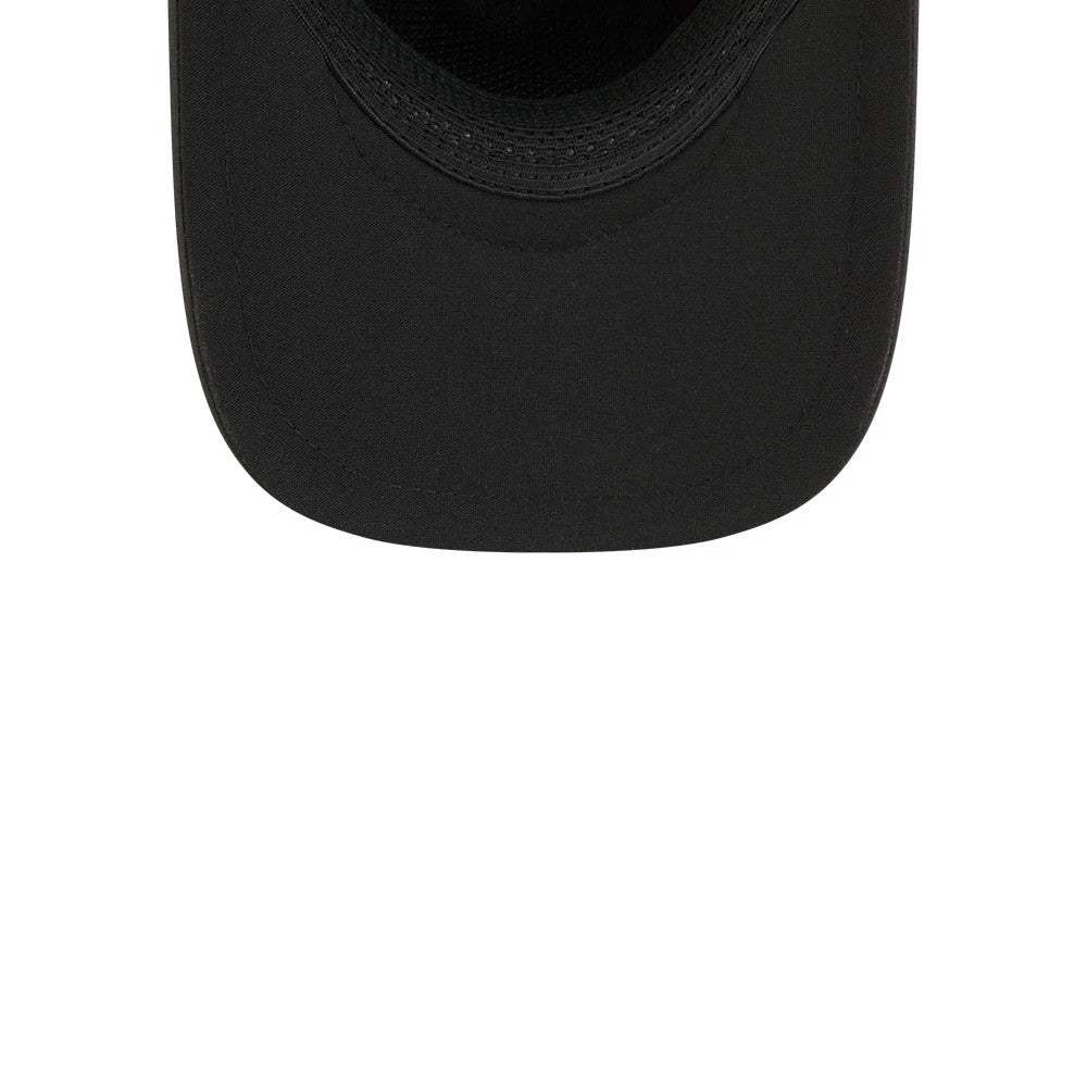 Pictured is this NFL Quickstrike Las Vegas Raiders 9FORTY Apex cap in black. 7