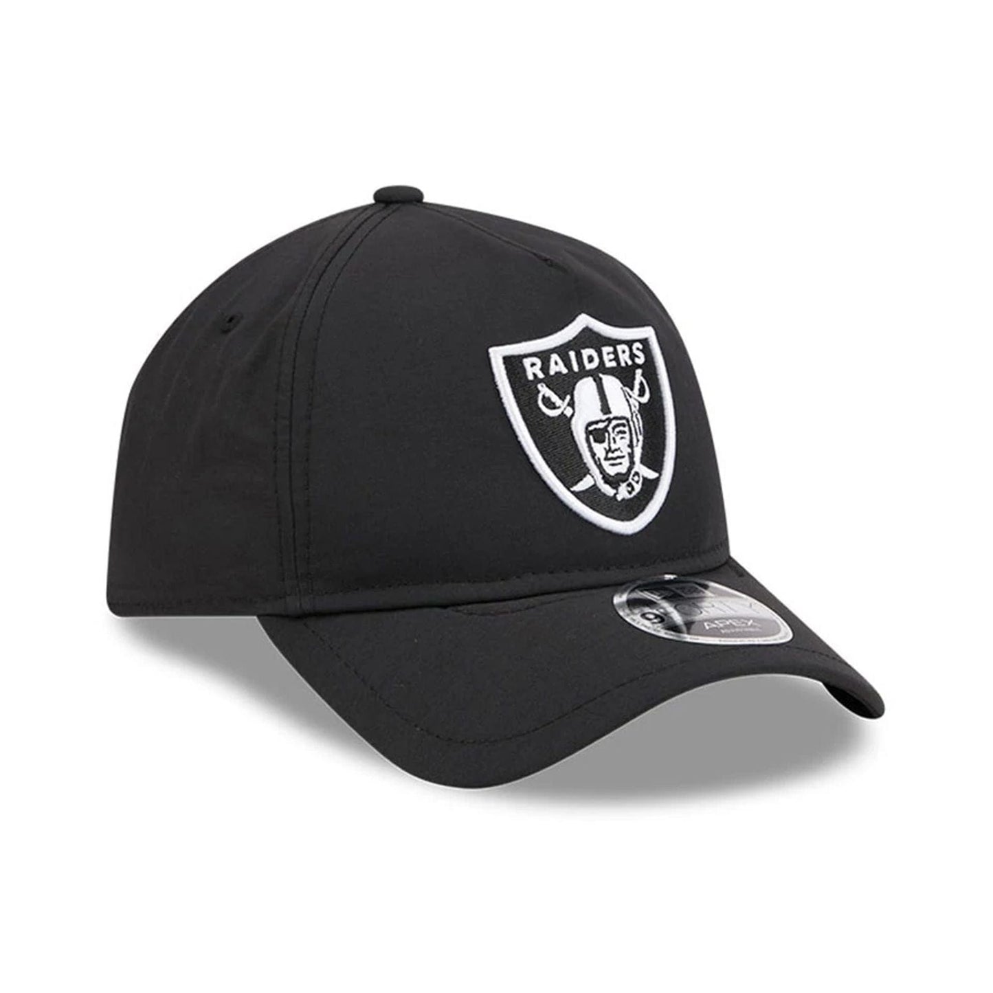 Pictured is this NFL Quickstrike Las Vegas Raiders 9FORTY Apex cap in black. 3