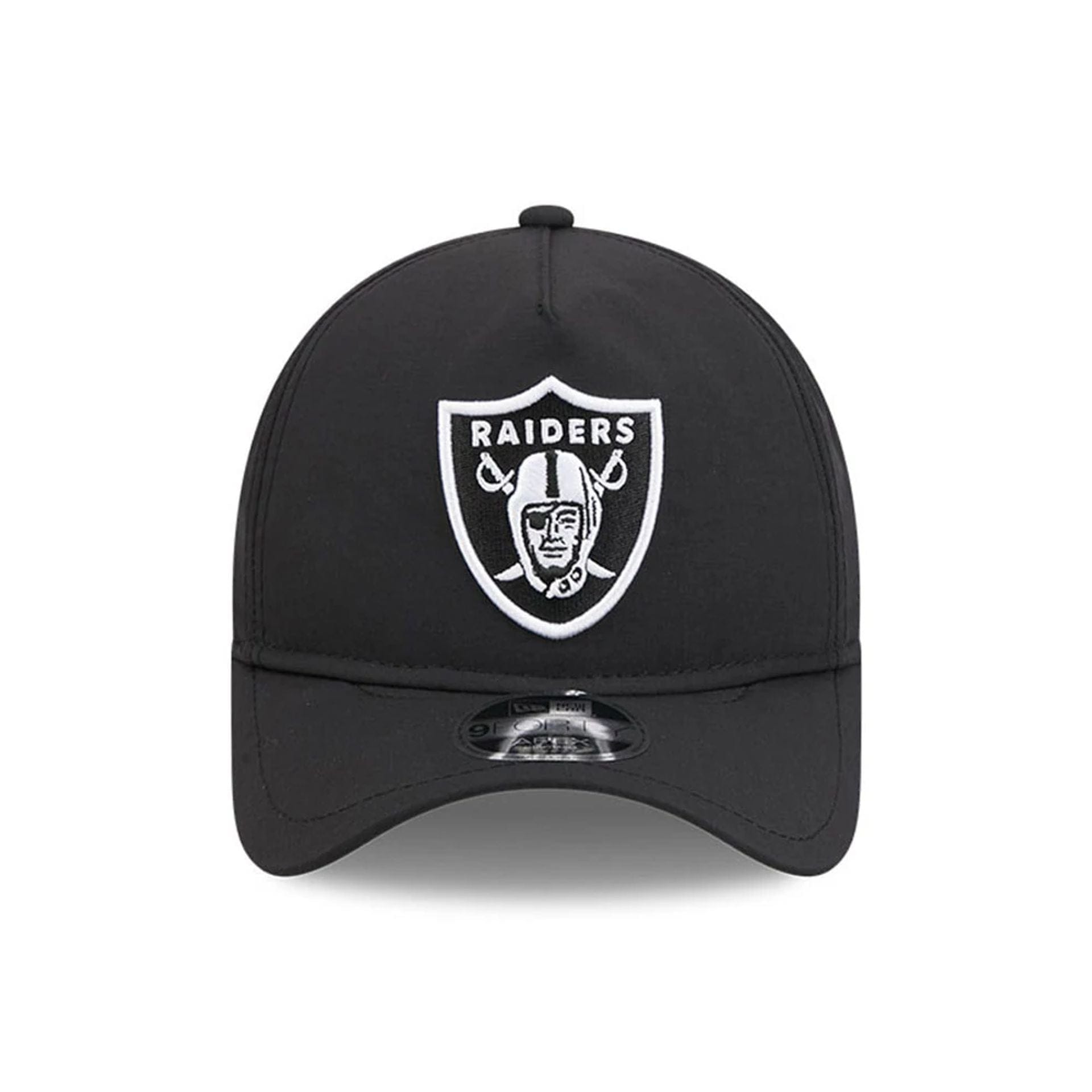 Pictured is this NFL Quickstrike Las Vegas Raiders 9FORTY Apex cap in black. 2