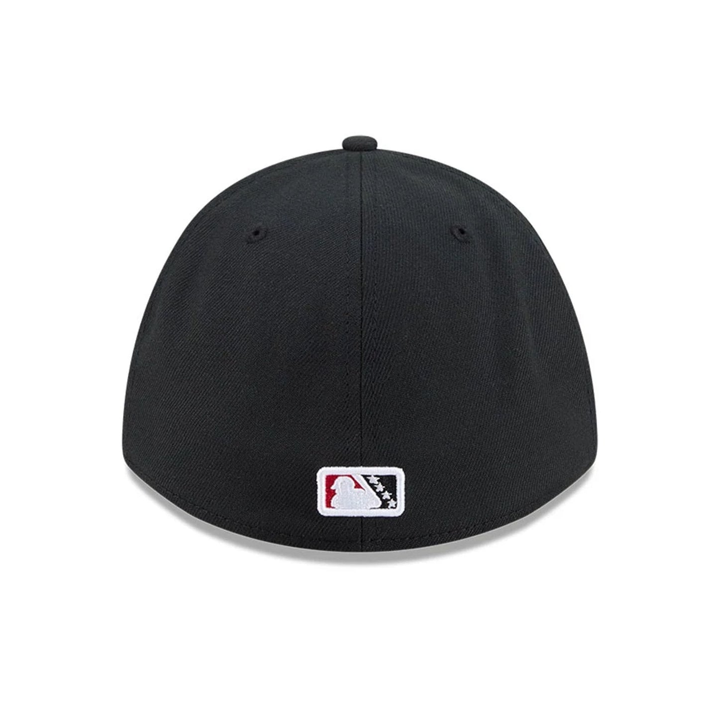 Pictured is this MiLB On Field Player Replica Lake Elsinore Storm 39THIRTY M-Crown Stretch Fit cap in Black. 7