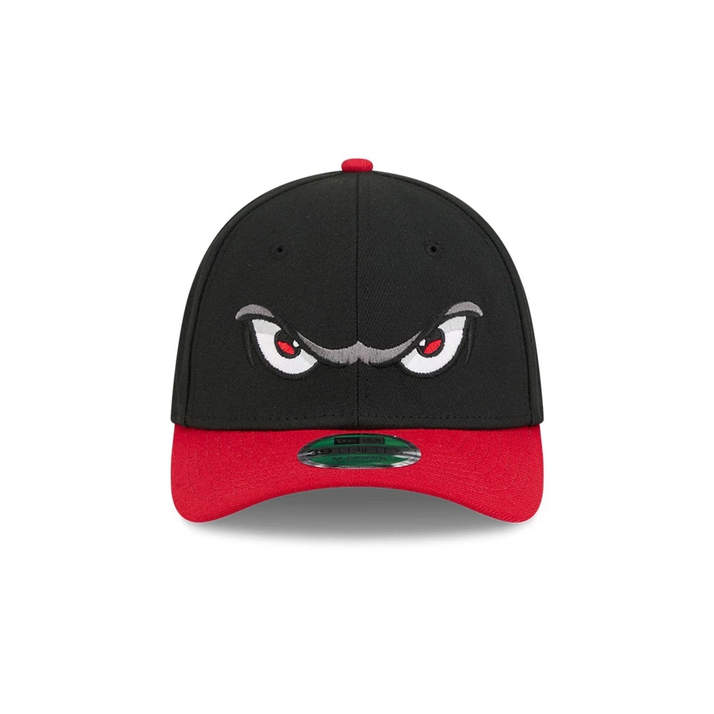 Pictured is this MiLB On Field Player Replica Lake Elsinore Storm 39THIRTY M-Crown Stretch Fit cap in Black. 3