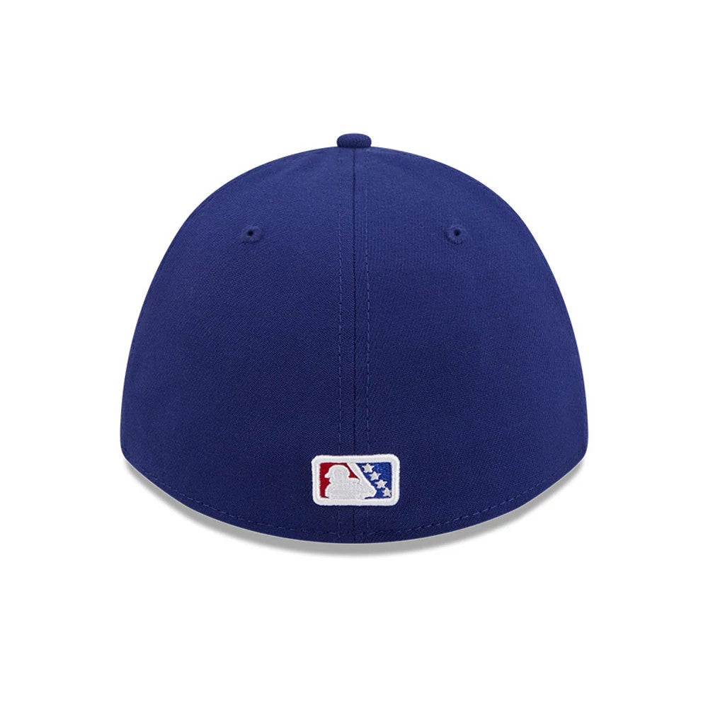 Pictured is this MiLB On Field Player Replica Buffalo Bisons 39THIRTY M-Crown Stretch Fit cap in Dark Blue. 5
