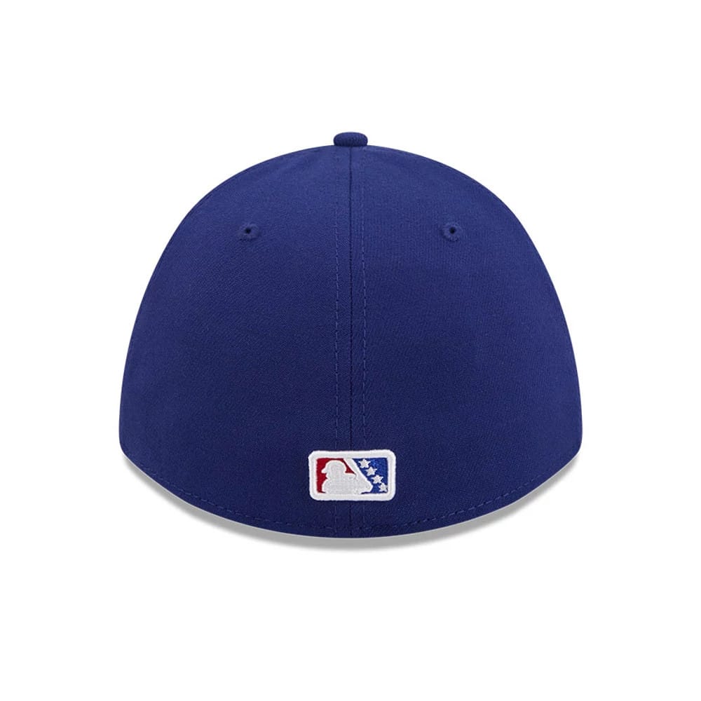 Pictured is this MiLB On Field Player Replica Buffalo Bisons 39THIRTY M-Crown Stretch Fit cap in Dark Blue. 5