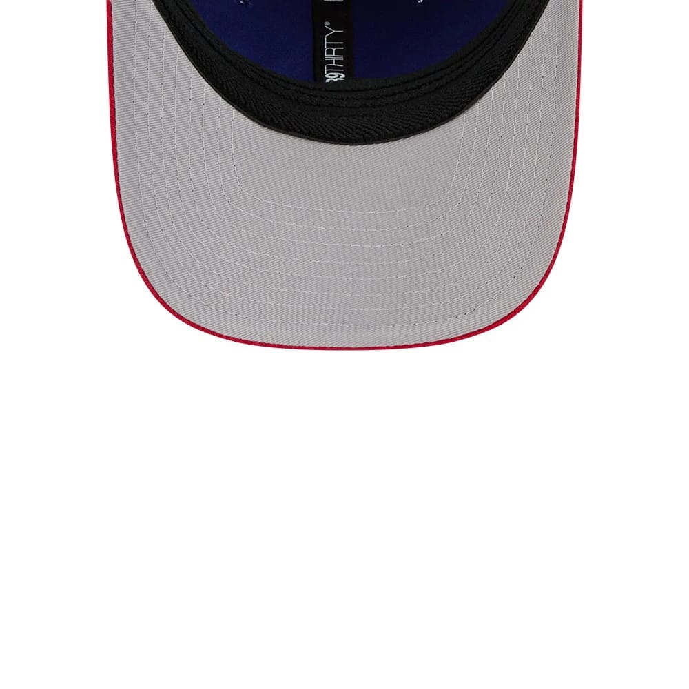 Pictured is this MiLB On Field Player Replica Buffalo Bisons 39THIRTY M-Crown Stretch Fit cap in Dark Blue. 2