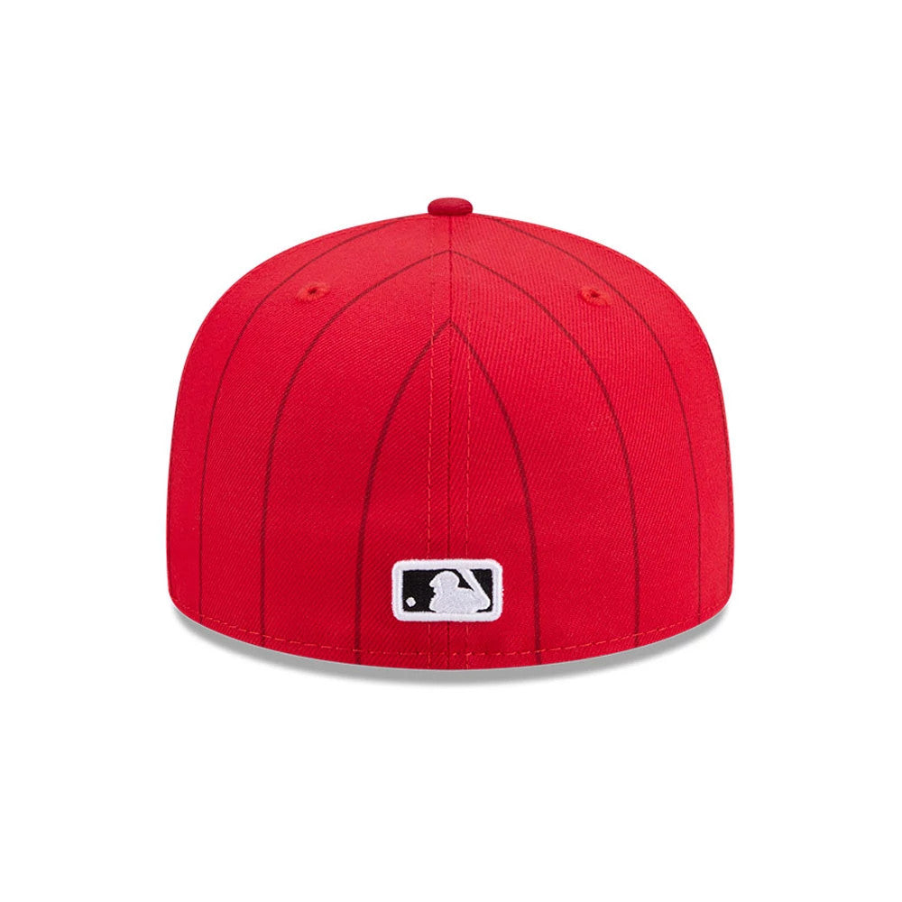 Pictured is this MLB City Connect Cincinnati Reds 59FIFTY Fitted cap in Red. 5