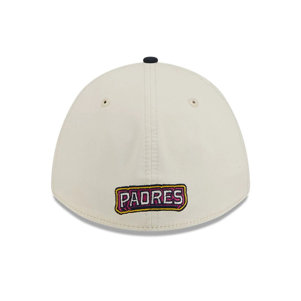 Pictured is this MLB City Connect San Diego Padres 39THIRTY M-Crown A-Frame Stretch Fit cap in Orange. 5