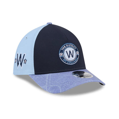 Pictured is this MLB City Connect Washington Nationals 39THIRTY M-Crown A-Frame Stretch Fit cap in Navy. 1