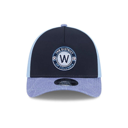 Pictured is this MLB City Connect Washington Nationals 39THIRTY M-Crown A-Frame Stretch Fit cap in Navy. 3