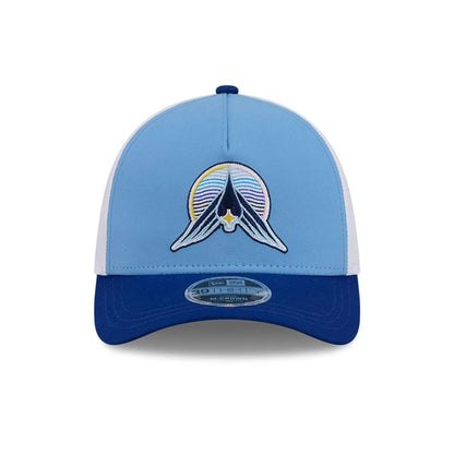 Pictured is this MLB City Connect Minnesota Twins 39THIRTY M-Crown A-Frame Stretch Fit cap in blue. 3
