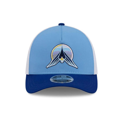 Pictured is this MLB City Connect Minnesota Twins 39THIRTY M-Crown A-Frame Stretch Fit cap in blue. 3
