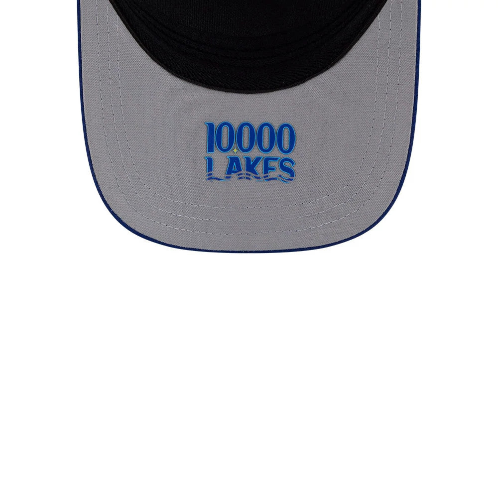 Pictured is this MLB City Connect Minnesota Twins 39THIRTY M-Crown A-Frame Stretch Fit cap in blue. 2