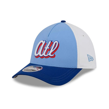 Pictured is this MLB City Connect Atlanta Braves 39THIRTY M-Crown A-Frame Stretch Fit cap in Blue. 4