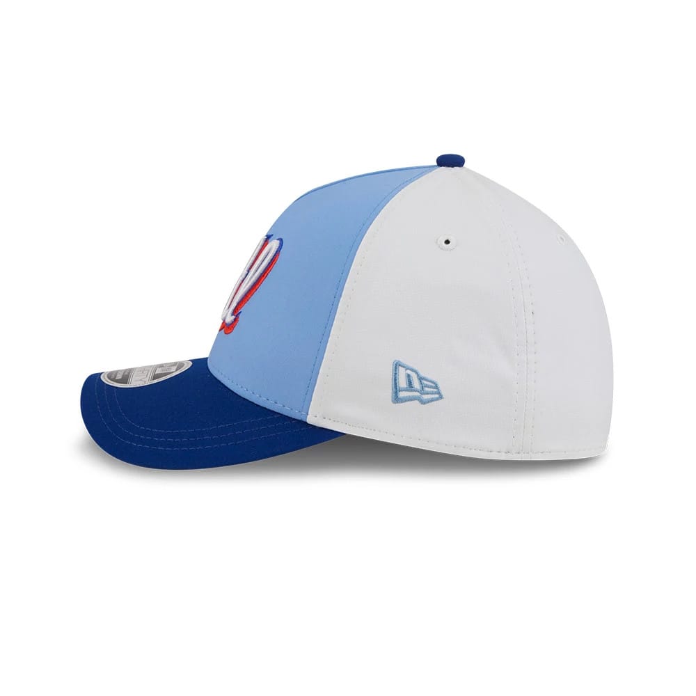 Pictured is this MLB City Connect Atlanta Braves 39THIRTY M-Crown A-Frame Stretch Fit cap in Blue. 6