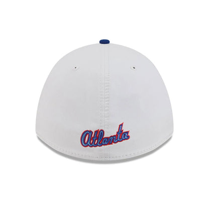Pictured is this MLB City Connect Atlanta Braves 39THIRTY M-Crown A-Frame Stretch Fit cap in Blue. 7