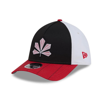 Pictured is this MLB City Connect Cincinnati Reds 39THIRTY M-Crown A-Frame Stretch Fit cap in black. 4