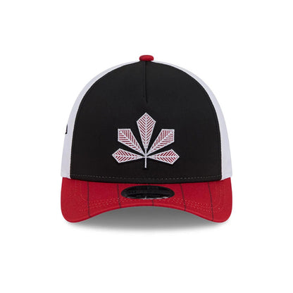 Pictured is this MLB City Connect Cincinnati Reds 39THIRTY M-Crown A-Frame Stretch Fit cap in black. 3