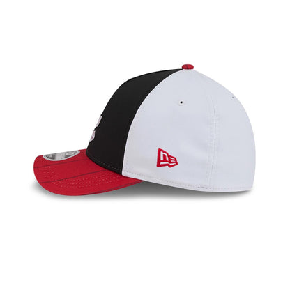 Pictured is this MLB City Connect Cincinnati Reds 39THIRTY M-Crown A-Frame Stretch Fit cap in black. 6